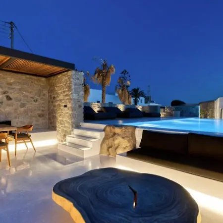 Villa Exquisite Mykonos Apocryphos 6 Bedrooms Unique Aegean Sea Views Private Infinity Pool Indoor Cave Heated Pool Outdoor Jacuzzi, Glastros (Mykonos)