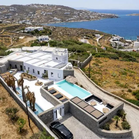 Exquisite Mykonos Apocryphos 6 Bedrooms Unique Aegean Sea Views Private Infinity Pool Indoor Cave Heated Pool Outdoor Jacuzzi,