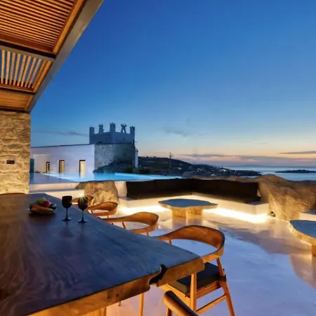 빌라 Exquisite Mykonos Apocryphos 6 Bedrooms Unique Aegean Sea View